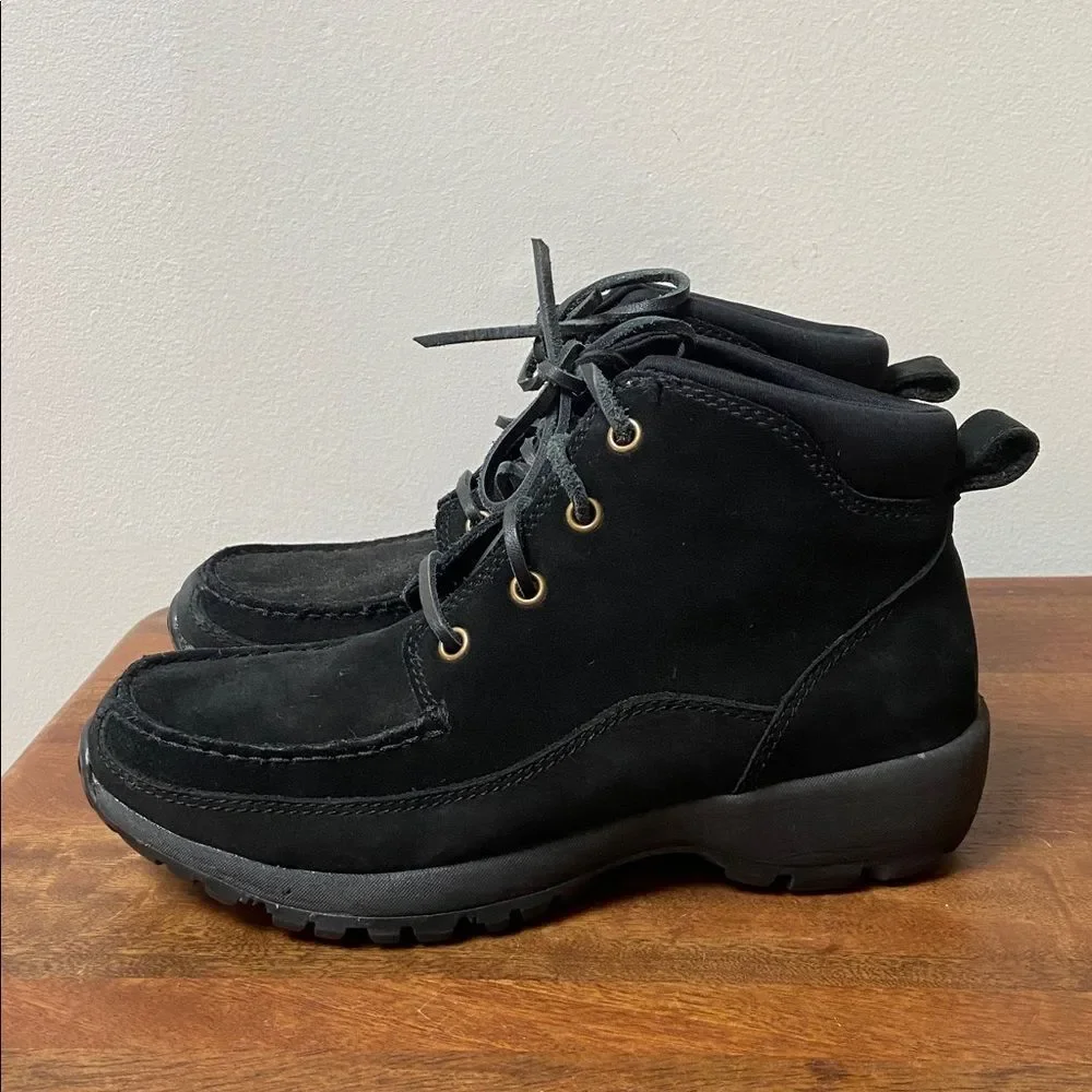 Lands' End Women's Black Suede Chukka Boots